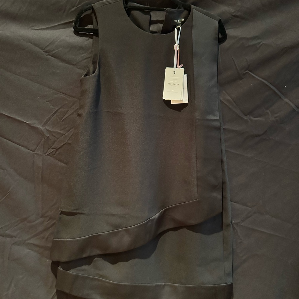 C - Ted Baker Black Layered Mini Dress